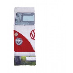 VW Bus T1 saco de dormir individual 180 x 75 cm rojo